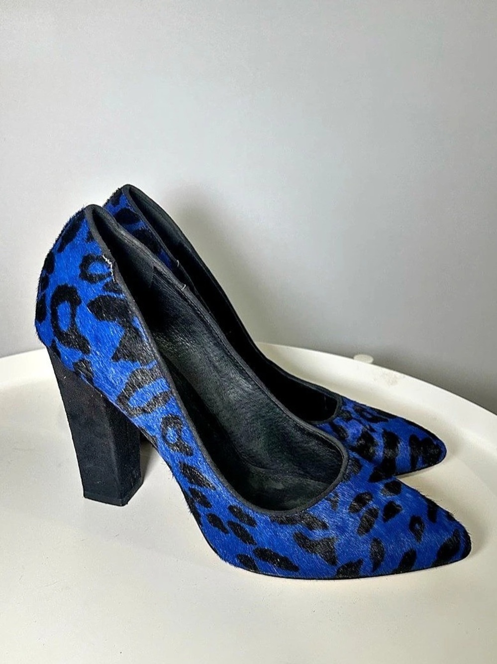 ALDO Blue Black Animal Print Heels